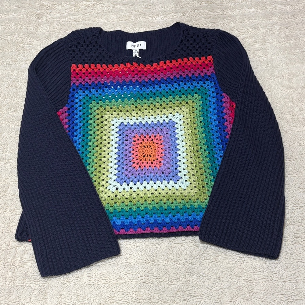 Pistola Multicolor Crochet Sweater